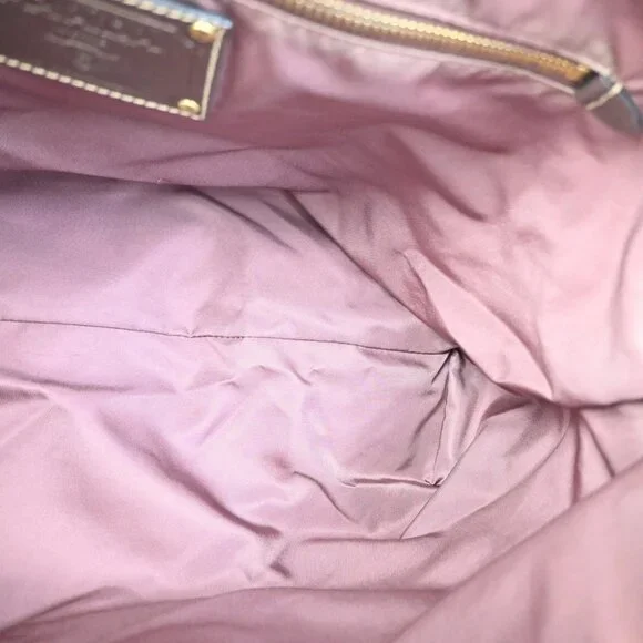 PRADA Logo Tote Shoulder Tote Bag Nylon Saffiano Leather Pink Red GHW 88KC483 - Picture 8 of 15